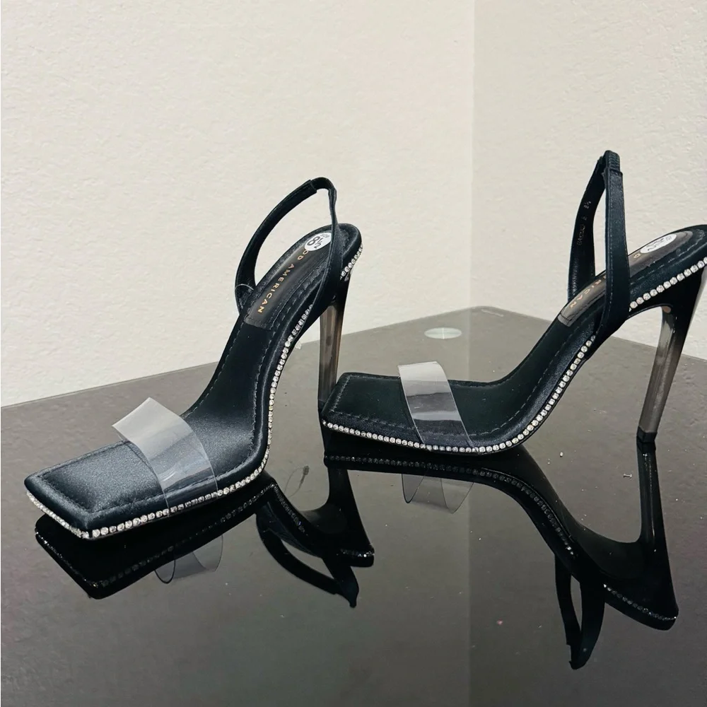 Good American Black Stiletto Heels - Picture 4 of 4
